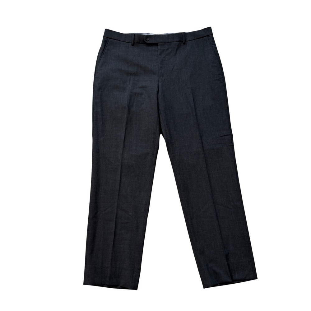 Ballin Mens 38x31 Charcoal Gray‎ Super 120s 100% Wool Comfort-EZE Dress Pants